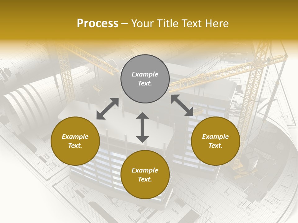Construction Draft Blueprint PowerPoint Template