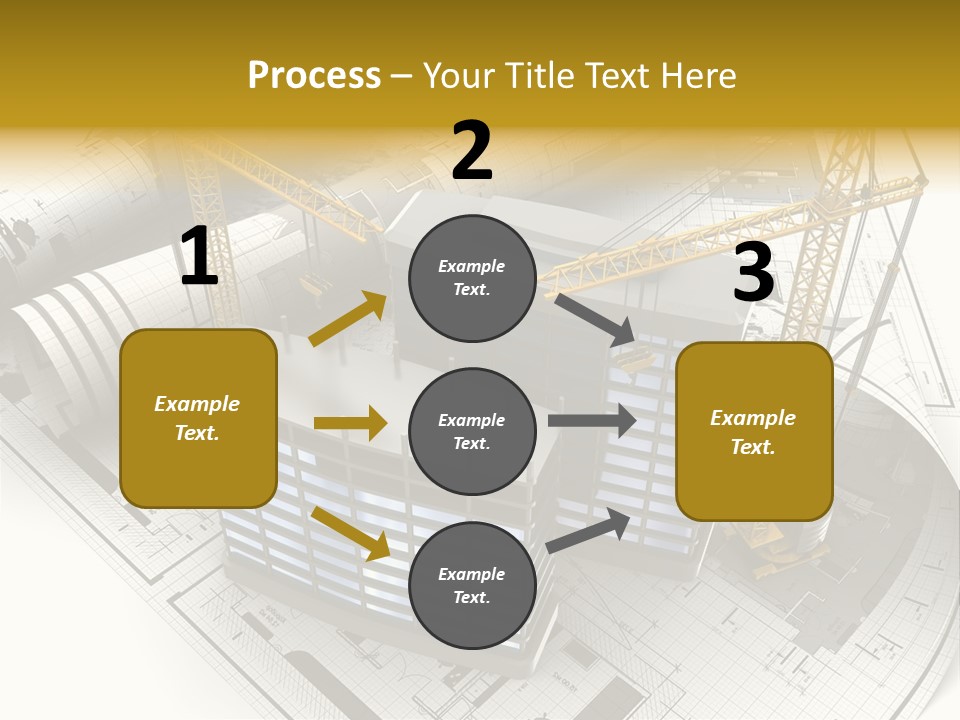 Construction Draft Blueprint PowerPoint Template