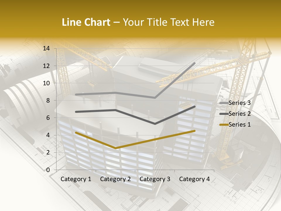 Construction Draft Blueprint PowerPoint Template