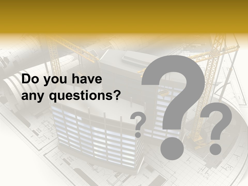 Construction Draft Blueprint PowerPoint Template