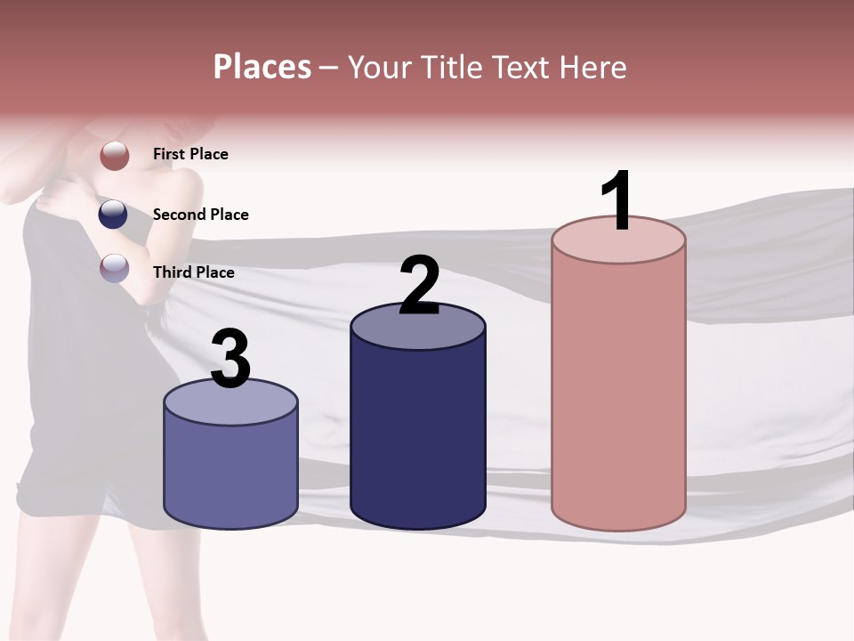 Attractive Isolated Lady PowerPoint Template