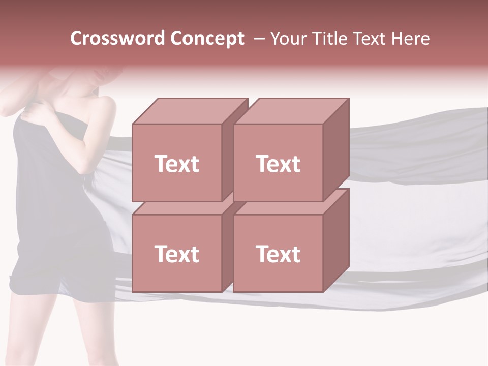 Attractive Isolated Lady PowerPoint Template