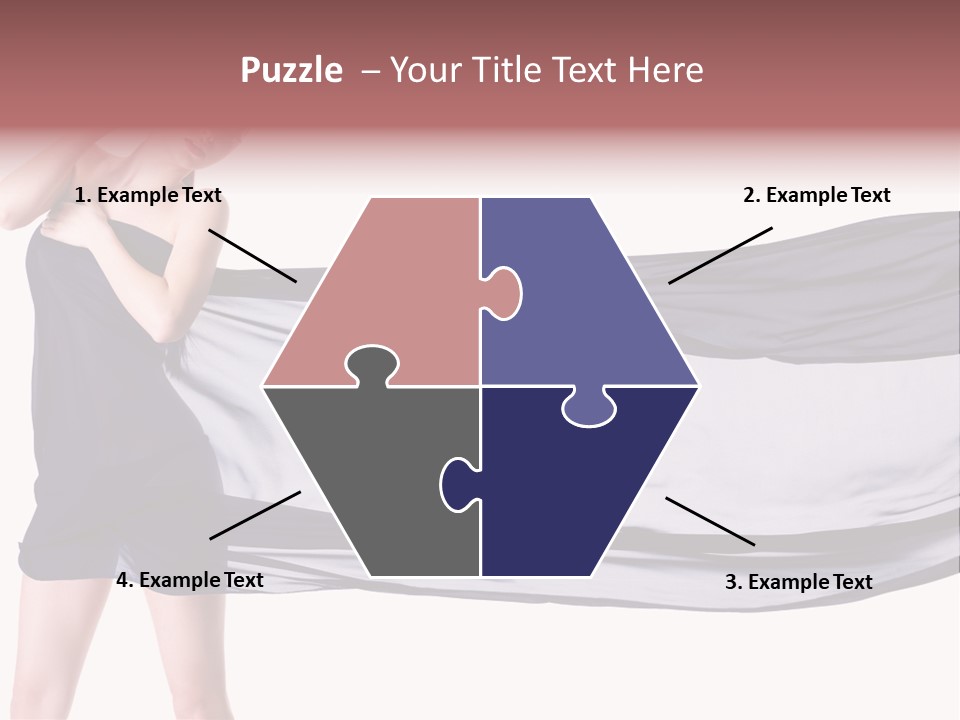 Attractive Isolated Lady PowerPoint Template