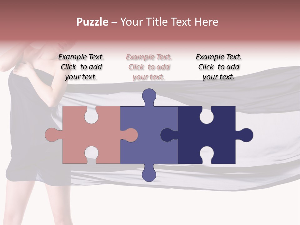 Attractive Isolated Lady PowerPoint Template