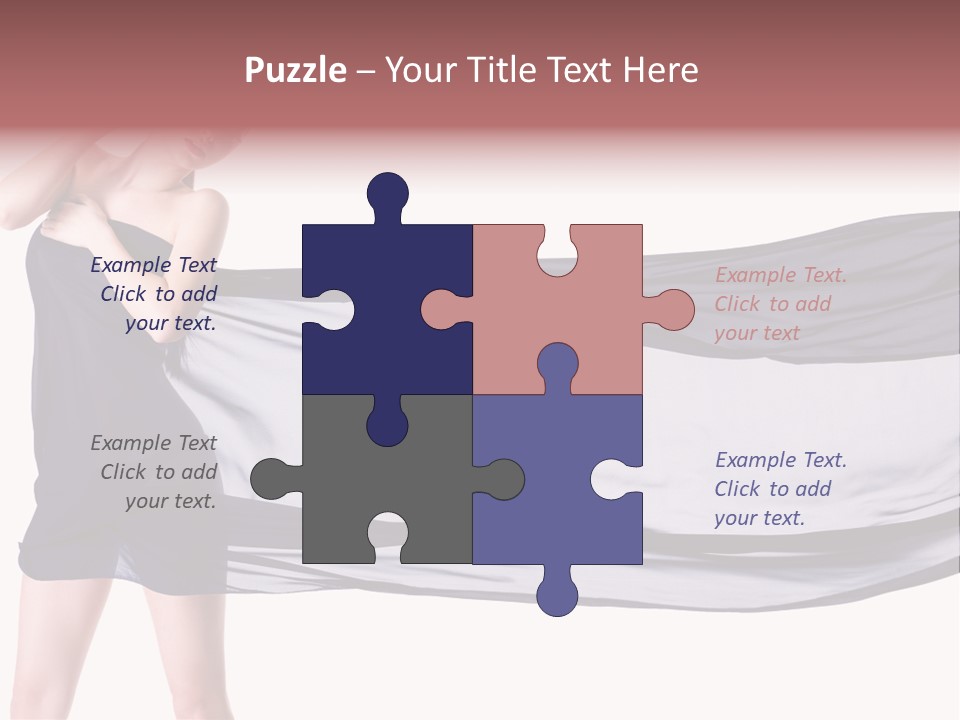 Attractive Isolated Lady PowerPoint Template