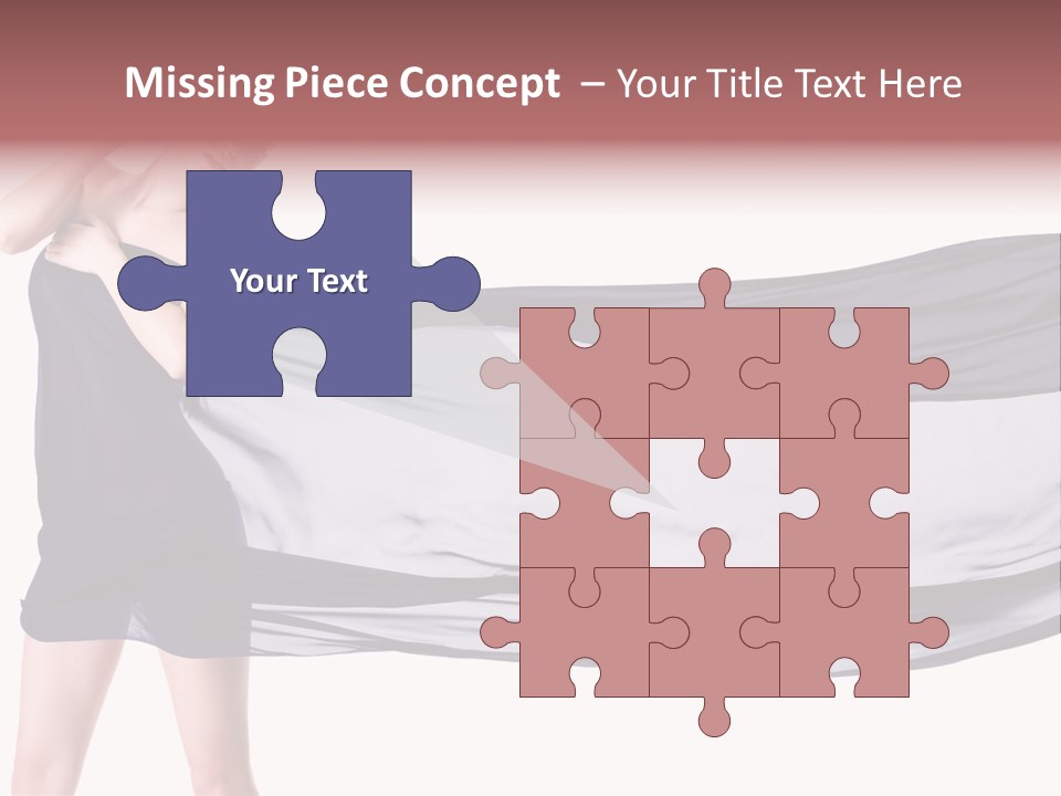 Attractive Isolated Lady PowerPoint Template