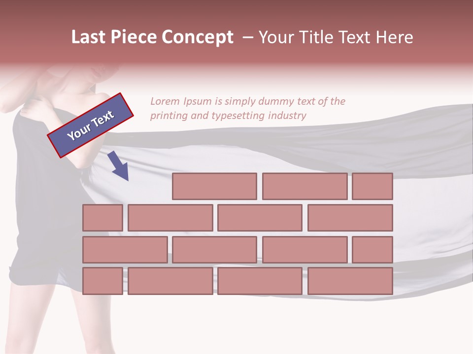 Attractive Isolated Lady PowerPoint Template