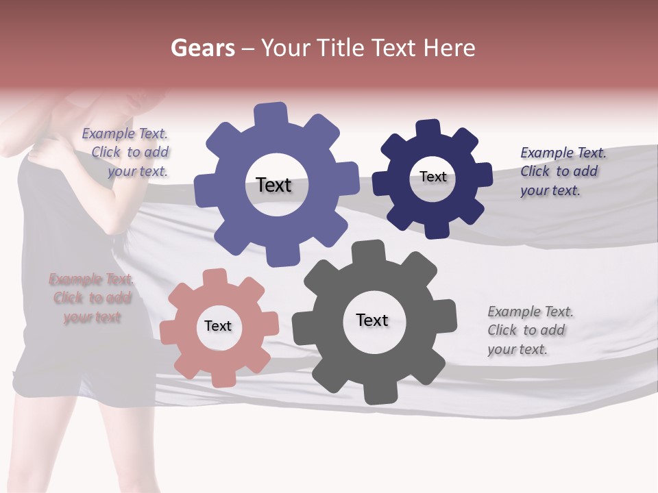 Attractive Isolated Lady PowerPoint Template