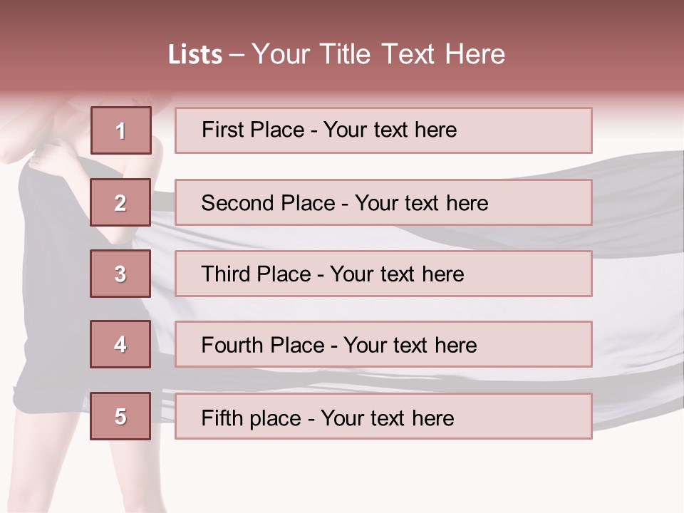 Attractive Isolated Lady PowerPoint Template