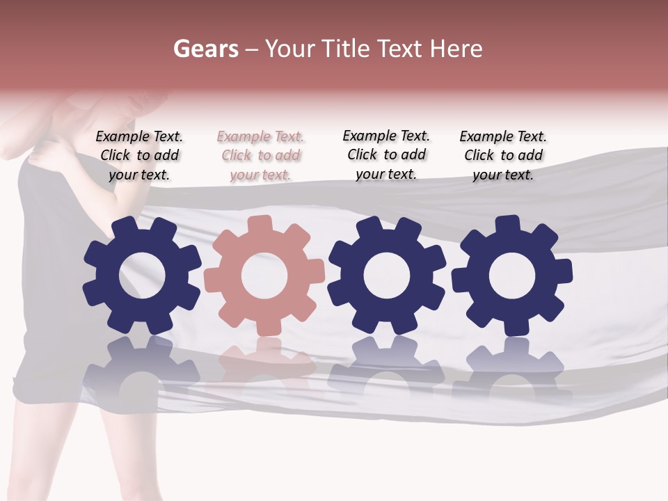 Attractive Isolated Lady PowerPoint Template