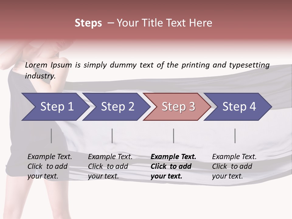 Attractive Isolated Lady PowerPoint Template