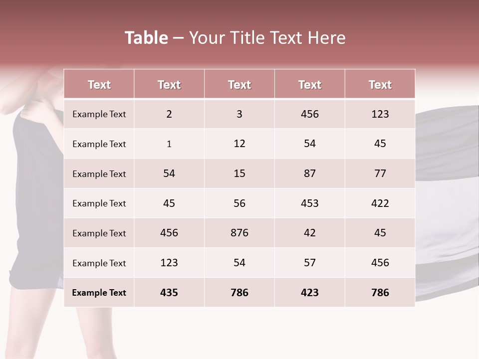 Attractive Isolated Lady PowerPoint Template