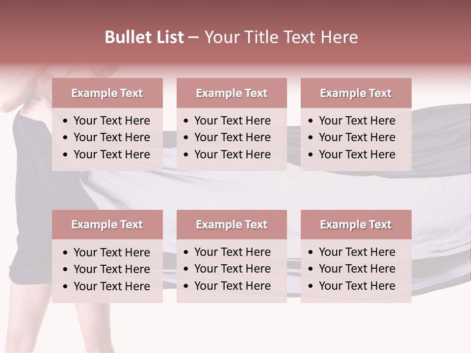 Attractive Isolated Lady PowerPoint Template