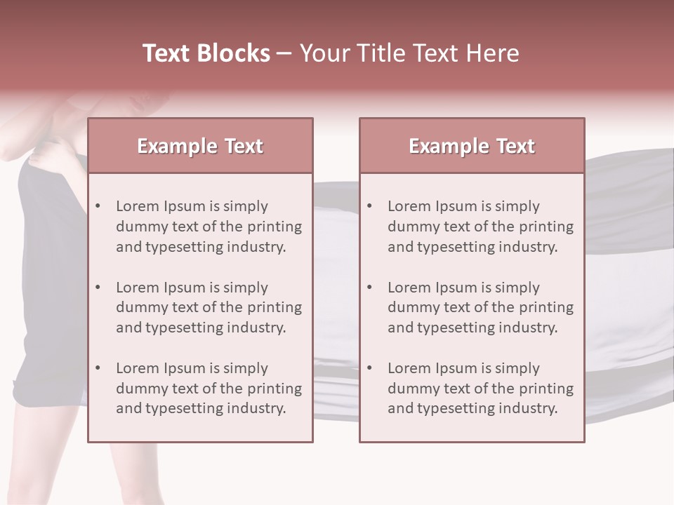 Attractive Isolated Lady PowerPoint Template