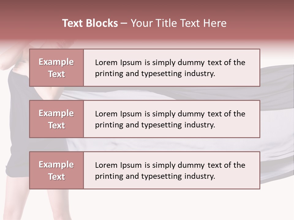 Attractive Isolated Lady PowerPoint Template