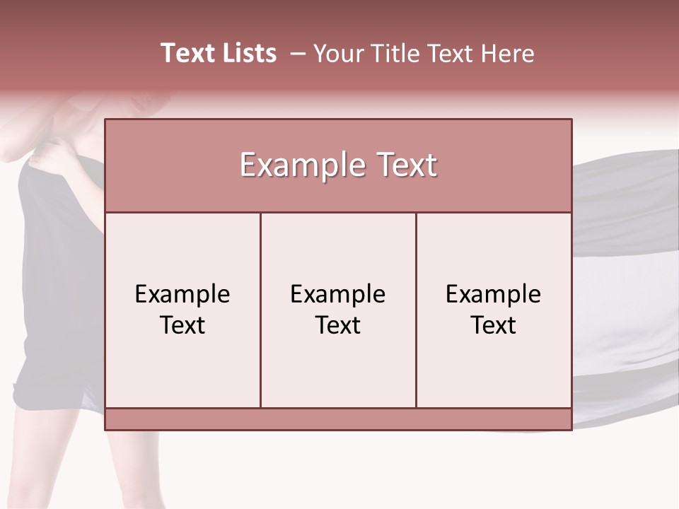 Attractive Isolated Lady PowerPoint Template