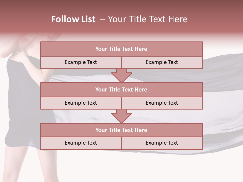 Attractive Isolated Lady PowerPoint Template