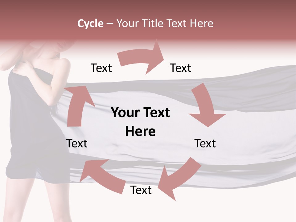 Attractive Isolated Lady PowerPoint Template