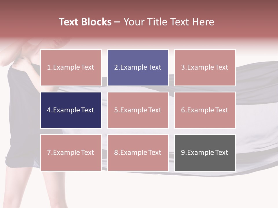 Attractive Isolated Lady PowerPoint Template