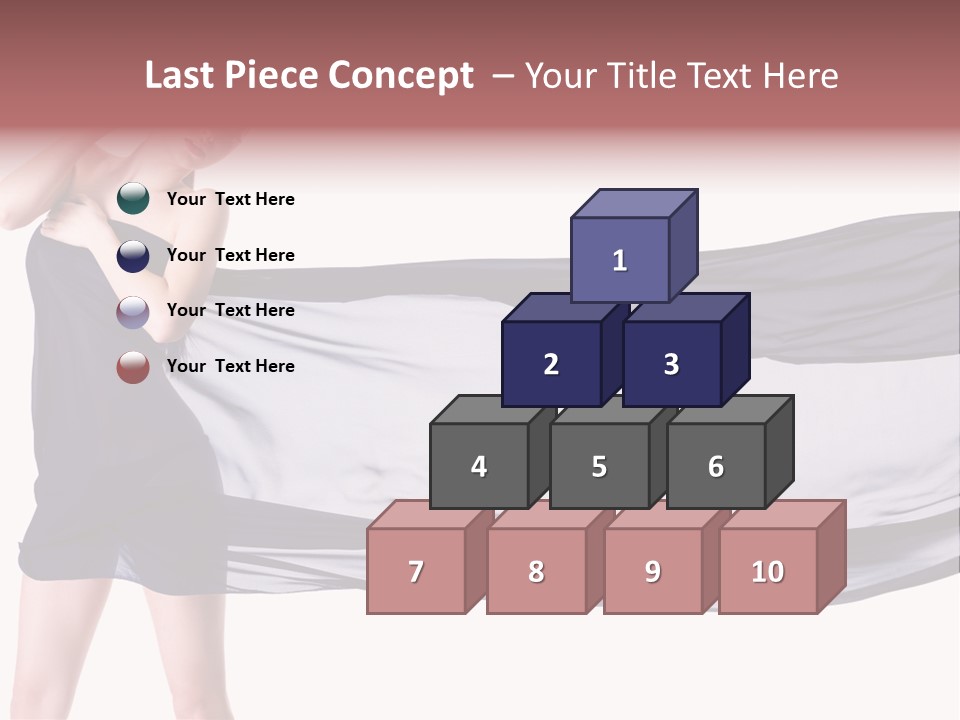 Attractive Isolated Lady PowerPoint Template