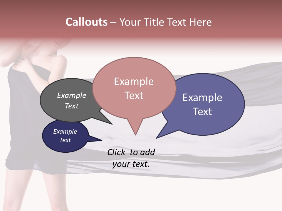 Attractive Isolated Lady PowerPoint Template