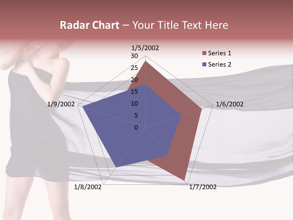 Attractive Isolated Lady PowerPoint Template