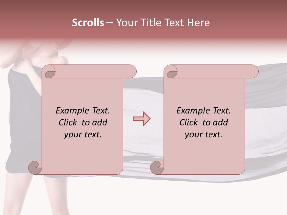 Attractive Isolated Lady PowerPoint Template