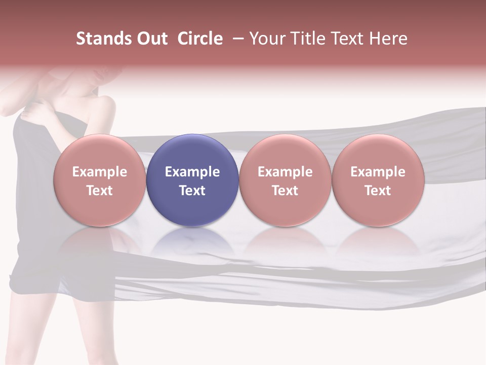 Attractive Isolated Lady PowerPoint Template