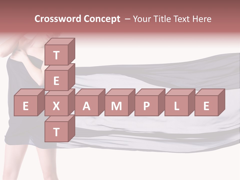 Attractive Isolated Lady PowerPoint Template