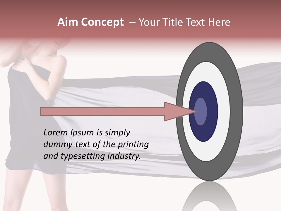 Attractive Isolated Lady PowerPoint Template