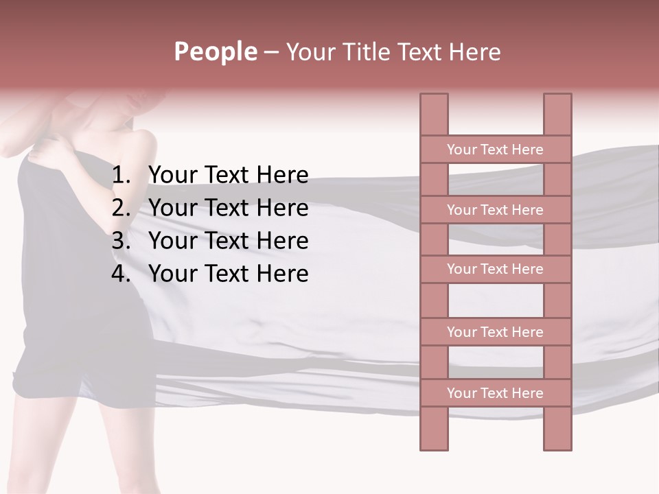 Attractive Isolated Lady PowerPoint Template