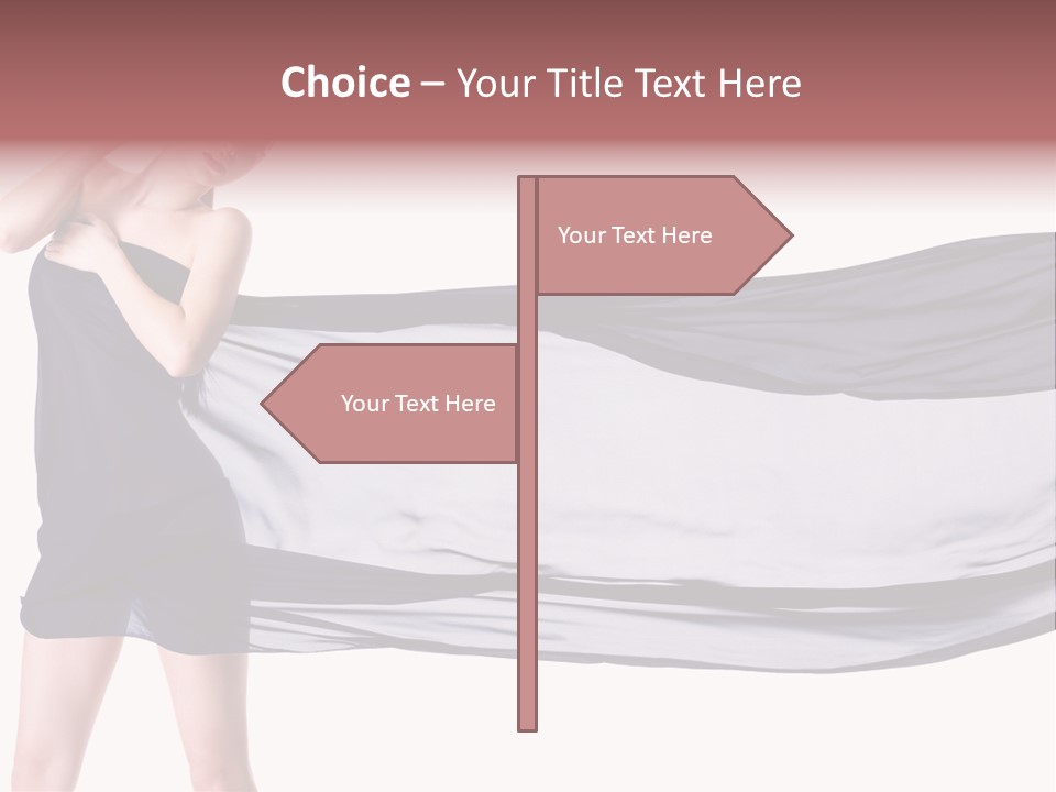 Attractive Isolated Lady PowerPoint Template