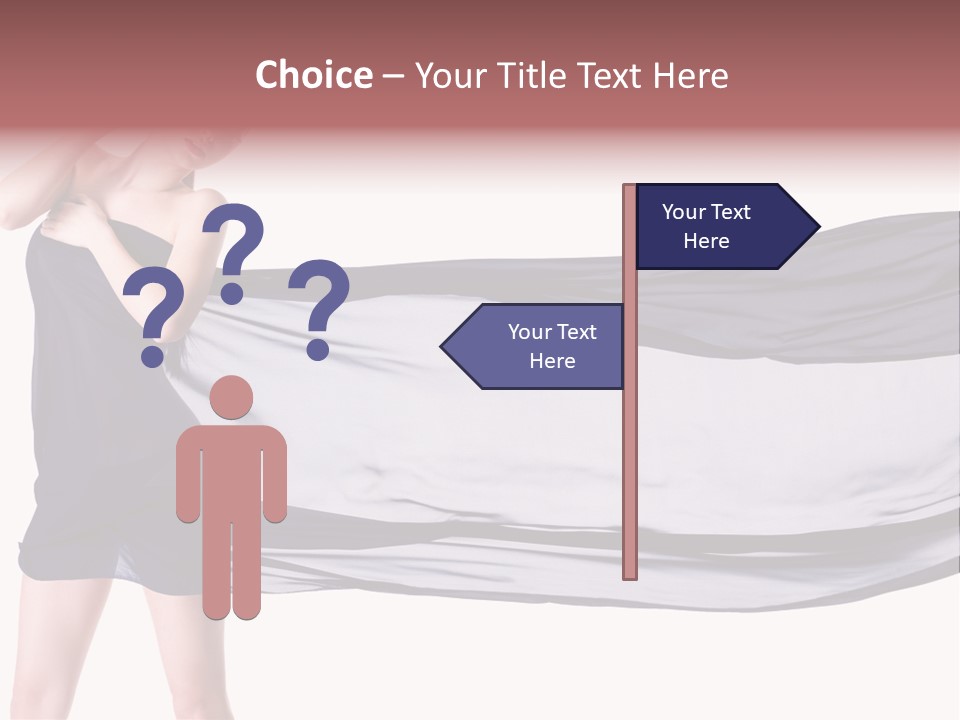 Attractive Isolated Lady PowerPoint Template