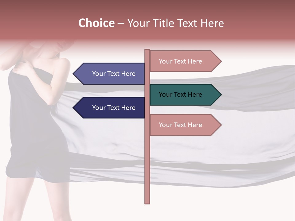 Attractive Isolated Lady PowerPoint Template