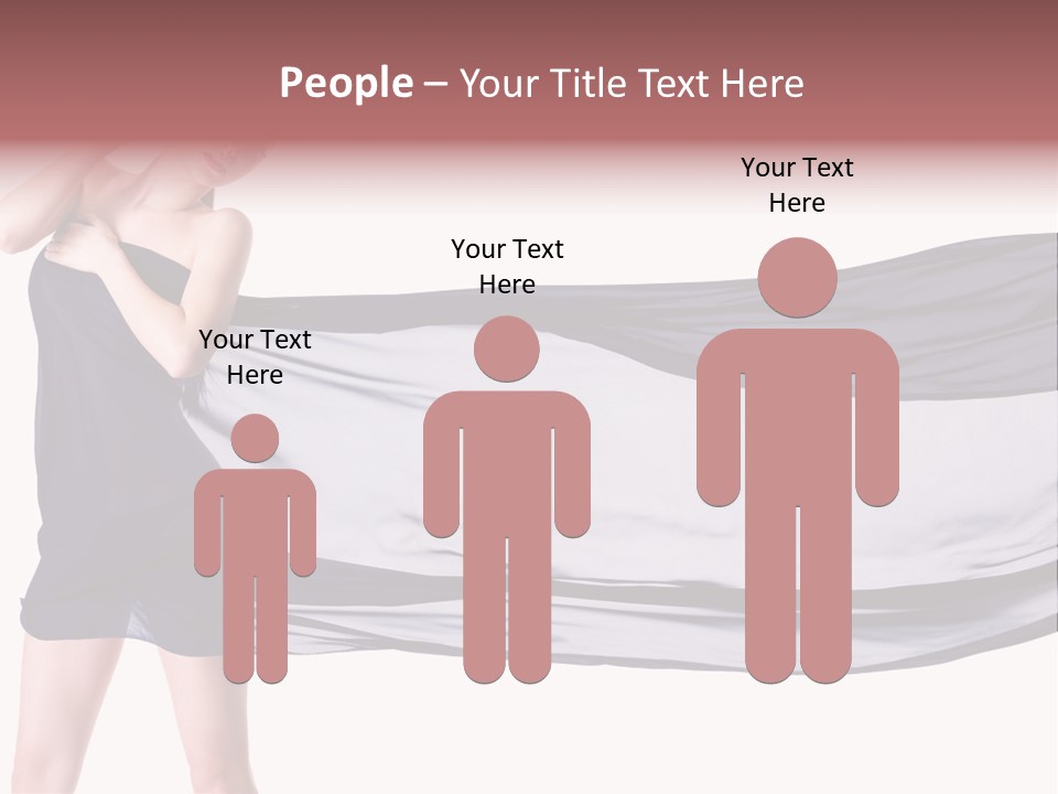 Attractive Isolated Lady PowerPoint Template