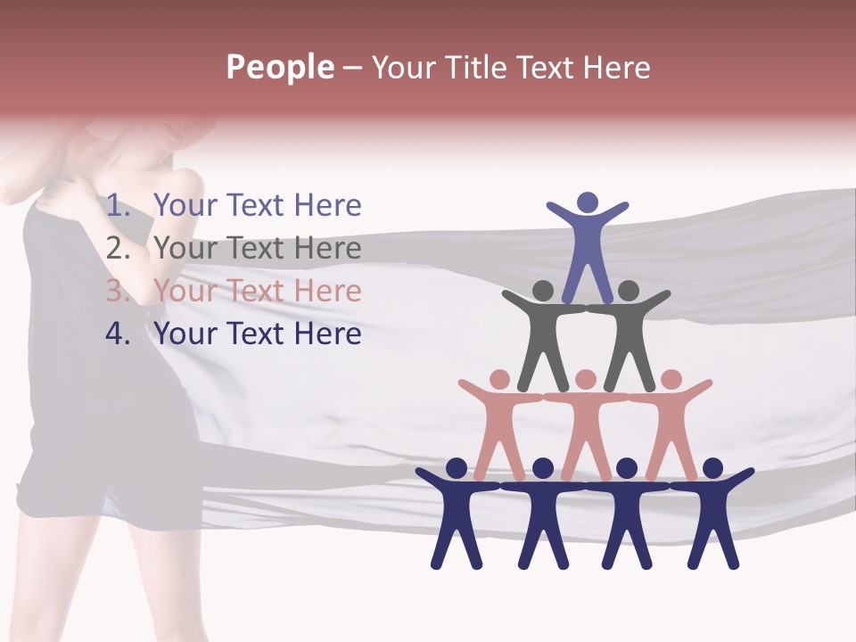 Attractive Isolated Lady PowerPoint Template