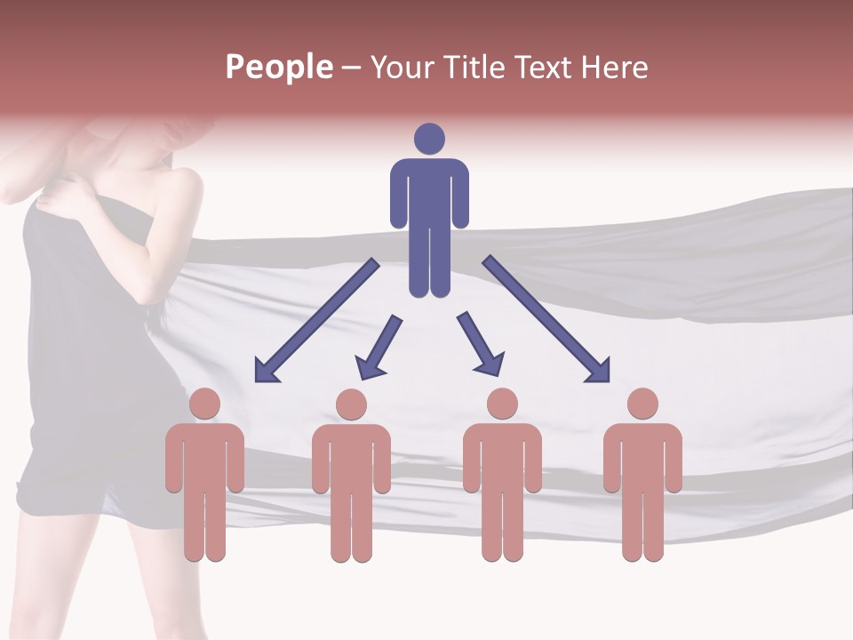Attractive Isolated Lady PowerPoint Template