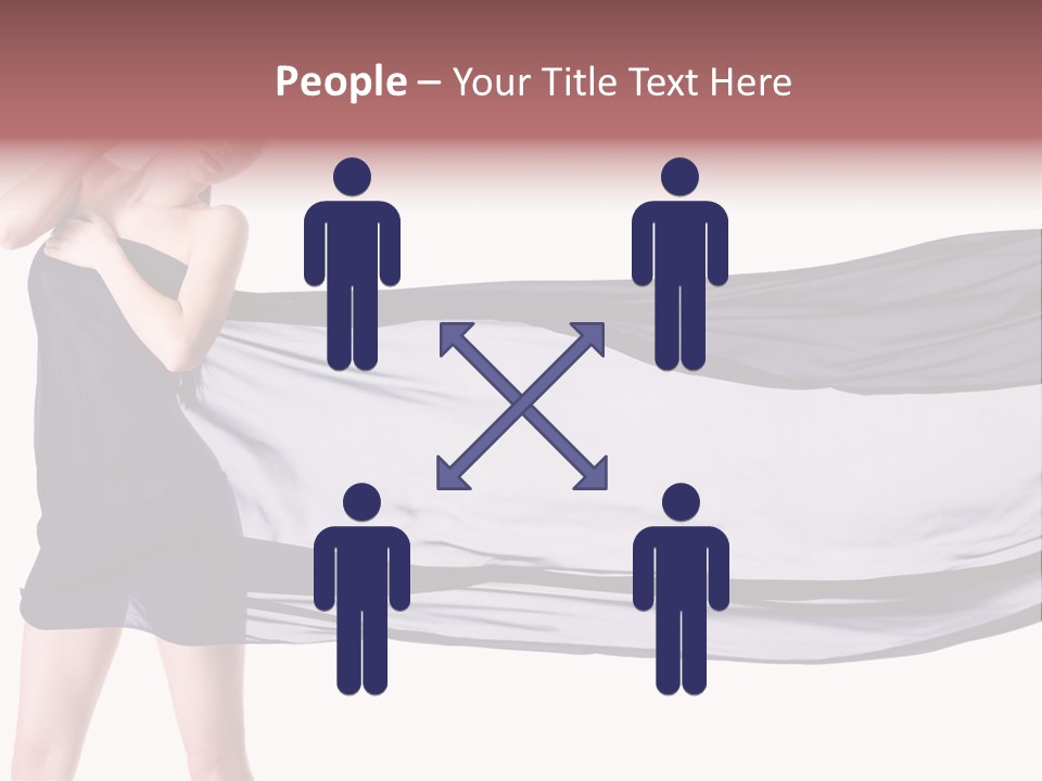 Attractive Isolated Lady PowerPoint Template