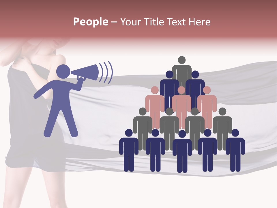 Attractive Isolated Lady PowerPoint Template