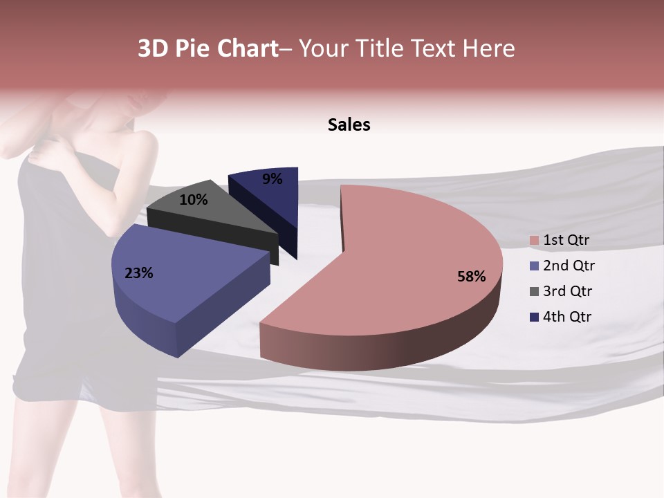 Attractive Isolated Lady PowerPoint Template