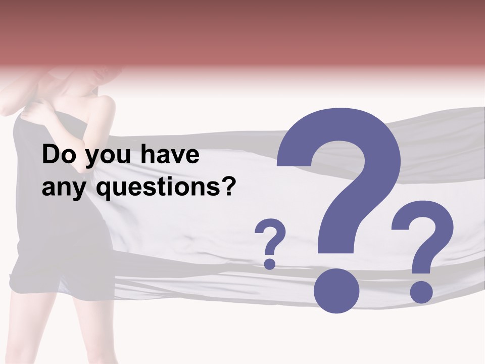 Attractive Isolated Lady PowerPoint Template