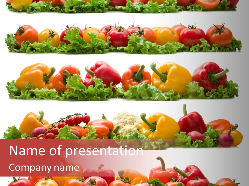 Tomato Red Lettuce PowerPoint Template