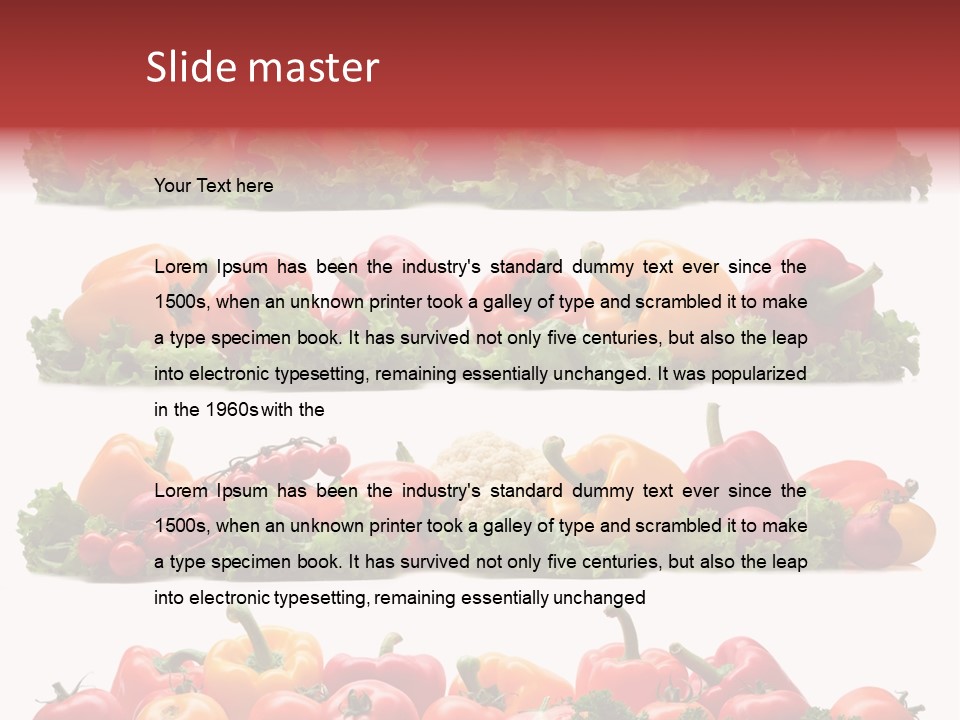 Tomato Red Lettuce PowerPoint Template