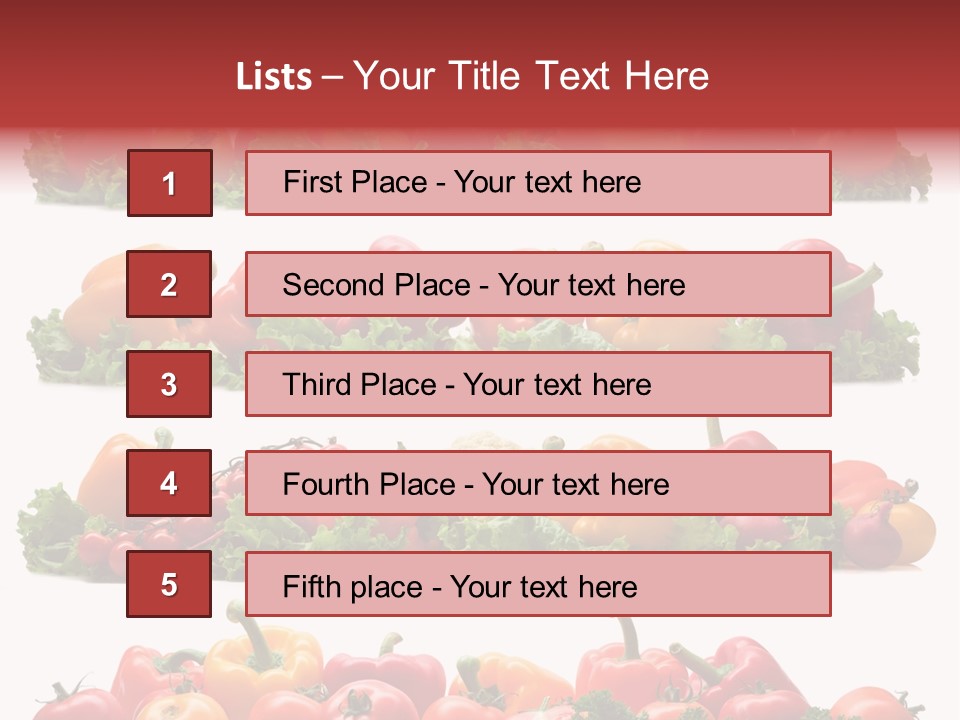 Tomato Red Lettuce PowerPoint Template