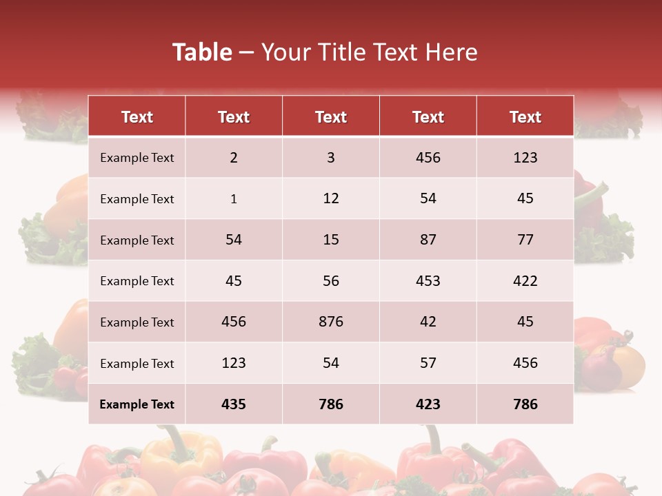 Tomato Red Lettuce PowerPoint Template