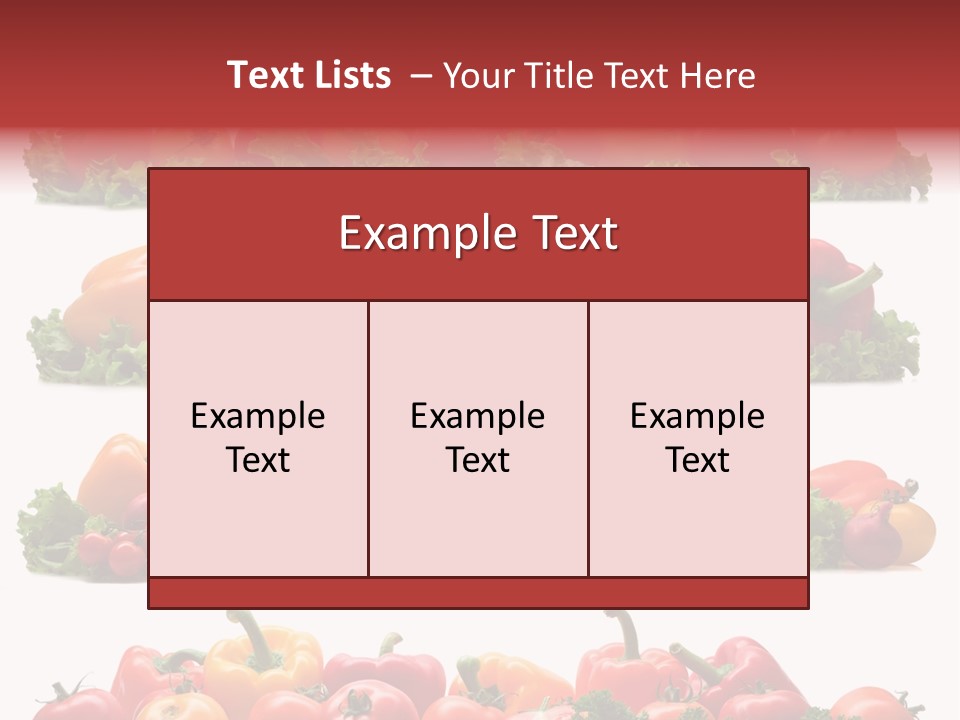Tomato Red Lettuce PowerPoint Template