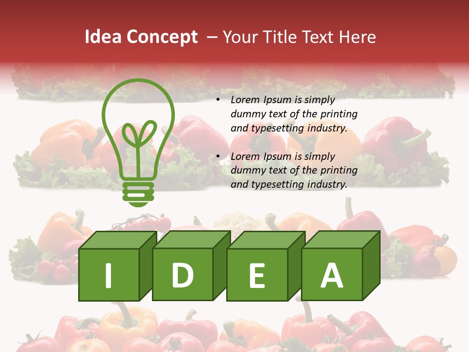 Tomato Red Lettuce PowerPoint Template