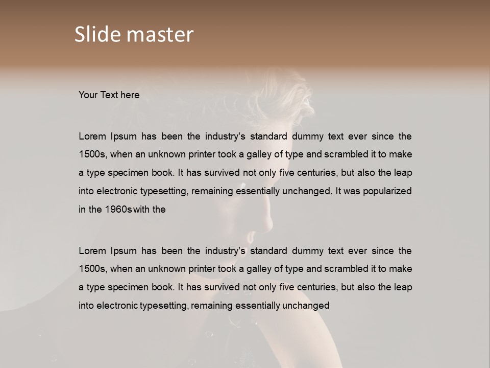 Style Model Close Up PowerPoint Template