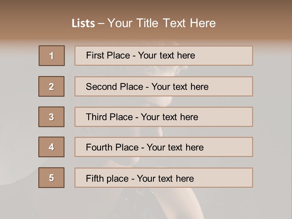 Style Model Close Up PowerPoint Template