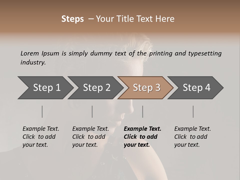 Style Model Close Up PowerPoint Template